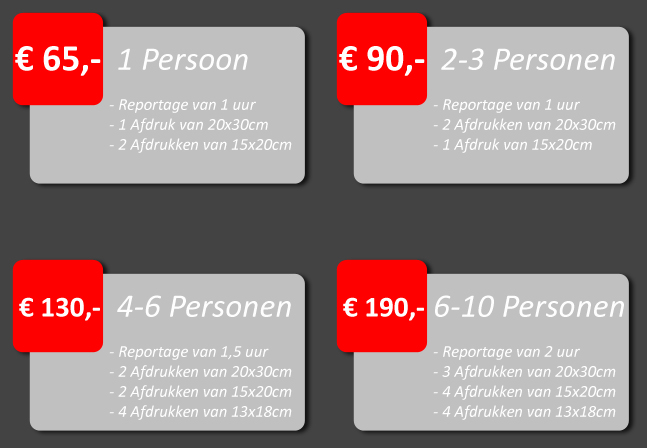 Prijzen portretfotografie